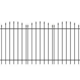 Oyezvary 705353306501 36 Inch Metal Garden Fence 12 Ft. L No Dig Animal Barrier 6 Panels 7 Stakes Arch