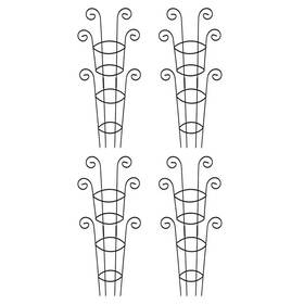 Oyezvary 744759851253 30 Inch Tall Metal Plant Trellis For Climbing Indoor Plants Rustproof Sturdy Supp