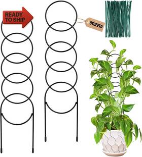 Oyoeetd 705353245534 17.5 Inch Plant Trellis Indoor For Climbing Plants Metal Small Garden T