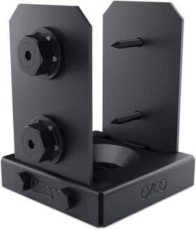 Ozco Building Products 52107 Ironwood Lite 4x4 Post Base 1 Per Pack Black