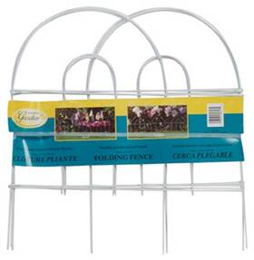 89317 Panacea Products White Round-top Garden Fence 24- Inch X 8-ft. -89317