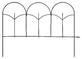 89393 Panacea Products Black Round-top Garden Fence 14 X18- Inch