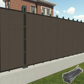 Paradise 445025422438 5ft X 25ft Fence Privacy Screen Brown Commercial Grade Mesh Shade Fabric With B