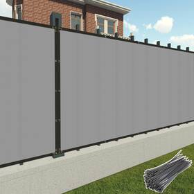 Paradise Inc 744110742312 5ft X 12ft Fence Privacy Screen Light Gray Commercial Grade Heavy Duty Outd