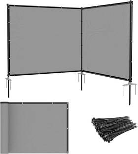 Pp0512femf16elgy Paradise Inc 5ft X 12ft Outdoor Privacy Screen Freestanding Temporary Fence Panels Net Cover Wi