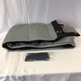 Patio 69898 Black Outdoor Privacy Mesh Fence Screen Cover 4ft Tall Zip Ties Included
