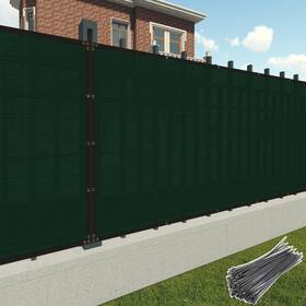 Patio 702597664459 8 X 12 Fence Privacy Screen Green Commercial Grade Mesh Shade Fabric Wi