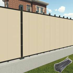 Pp13fs0425tn001 Patio Paradise 4ft X 25ft Beige Privacy Fence Screen Heavy Duty Cover Wit Pp13fs0425tn001 Patio Paradise 4ft X 25ft Beige Privacy Fence Screen Heavy Duty Cover Wit
