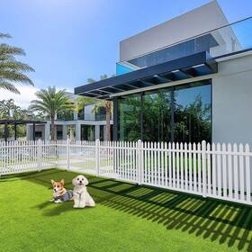 Patio Ppvcfsin8436p20s Outdoor Fence 36hx84l 1set White Vinyl Picket Panels Pvc Garden