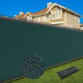 Patiobay Hq0116000 Privacy Screen Fence 6x50ft - Heavy Duty Shade Net 90% Blockage For Garden
