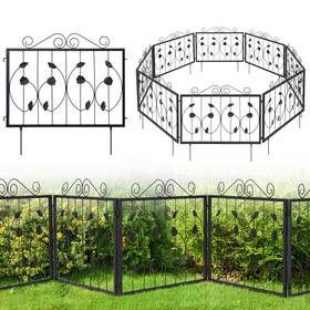 Patiojoy Hcst00865 Decorative Garden Fence Outdoor Animal Barrier Landscape Border With 8 Panels