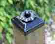 Pc-4x4-flower Madison Iron And Wood Decorative Wrought Rosette Flower Top Post Cap For 4x4 Composite 693614951808