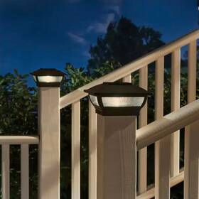 Pdqfencesupply 082392222116 Hampton Bay4 X 4 Or 6 Black Integrated Led Outdoor Solar Deck Post Cap