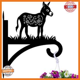 B0ddt2x9b4 Peacoblue 12 Inch X15.7 Donkey Iron Plant Hangers Hooks Indoor Outdoor 45lbs Max