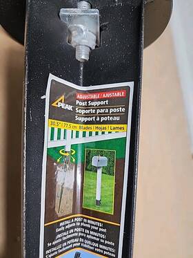 Peak 2921902401 4 Fence Post Ground Spike Fix Anchors Metal Stakes With Adjustable Head New