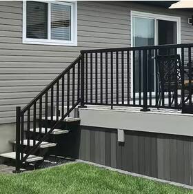 Peak 445005922910 6 Ft. Matte Black Aluminum Deck Railing Picket And Spacer Kit For 36 Inch High Sy