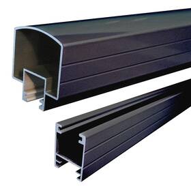 Peak 629219501018 4 Ft. Black Aluminum Deck Railing Hand And Base Rail Fits 42 Inch High System