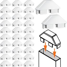 Spe-pelopy-332 Pelopy 32 Packs Vinyl Picket Fence Caps 7/8 Inch X 3 Parts White
