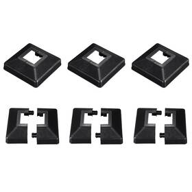 Peroup 609044761207 6pcs 31x31mm Post Skirt Craft Split Style Base Cover