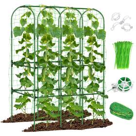 Yy-ppj-24-03 Pextian Cucumber Trellis For Raised Bed 5.5 4.2ft U-shape Garden Climb