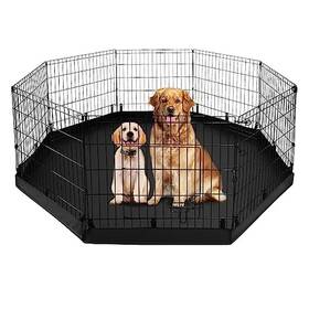 Pjyucien Dpp-24-1 Dog Playpen - Metal Foldable Exercise Pen Pet Fence Puppy Crate