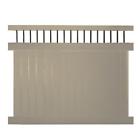 Pkpr-ctrnd-5x6 Weatherables Khaki Water Resistant Bradford Vinyl Privacy Fence Panel Kit