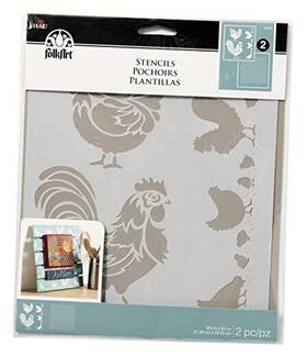 31624 Plaid Enterprises Inc. 8.5 X 9.5-inch Coordinating Stencils Pack Of 2 Inch 9.5 3 Chicken Coop