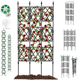 Pt113 Plantop Garden Trellis Frame For Climbing Plants Outdoor 6.5 Ft Pe-coated Metal Pipe