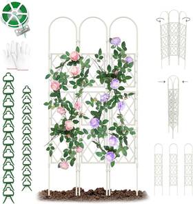 Pt125 Plantop Garden Trellis For Climbing Plants 6.5 Ft Tall Metal Pipes Plant Support Frame