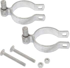 Plum Fittings 705353512780 Pressed Steel Chain Link Fence Post Hinge With Bolt 3 Inch 2 7/8 Od X 5/8 Heavy D