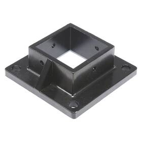 Plum Fittings 810061220640 Floor Flange For 2 1/ Square X / Aluminum Fence Posts-deck Mount Black