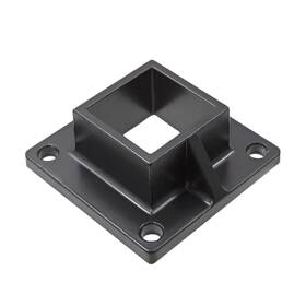 Plum Fittings 850007671372 Floor Flange For 2 Inch Square X Aluminum Fence Posts - Deck Mount Bla Plum Fittings 850007671372 Floor Flange For 2 Inch Square X Aluminum Fence Posts - Deck Mount Bla