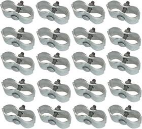 Plutreas 757603823351 Chain Link Fence Panel Clamps 1-5/8 Inch Dog Kennel For Round