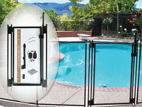 Gate48bh-diy Poolfencediy 2.5 Ft. W X 4 H Pool Fence Diy Gate In Black With Self-closing Self-latchin