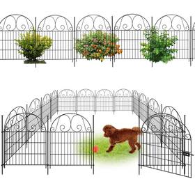 Popmoon 997577226921 16 Panels Garden Fence Animal Barrier- 32in H X 27in L Arched Decorative