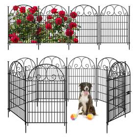 Popmoon 997577226969 12 Panels Garden Fence Animal Barrier 40in H X 27in L Arched Decorative Garde Popmoon 997577226969 12 Panels Garden Fence Animal Barrier 40in H X 27in L Arched Decorative Garde