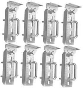 Porohom M14108 8 Inch Galvanized Swivel Top Bunk Bracket Kit With Hardware For Pcs