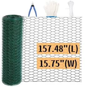 Potibby Chickenwire2 Chicken Wire For Floral Arrangements 15.75 Inch X 157.48 Green W