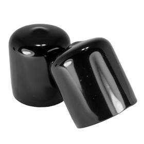 Prescott Plastics 810021800349 3/4 Inch 19.05mm Outer Diameter Flexible Plastic Hole Plugs Round Black Metal