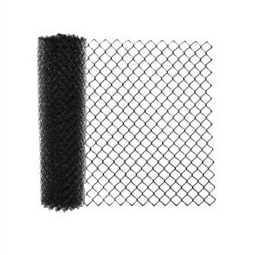 Clfb9.5g6x50 Privacy Chain Link Fence 6x50ft 9.5 Aw Gauge Black Galvanized Steel Fabric New