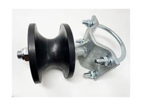 Pro Gate Supply 304369010893 4 Inch Cantilever Roller 2 Round Post Heavy Duty Nylon For Chain Link Fence