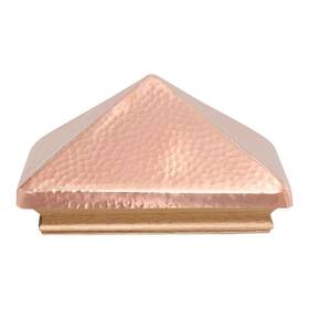 Hdftbch534m Protectyte Miterless 6 Inch X Mahogany Wood Flat Slip Over Fence Post Cap With Copper