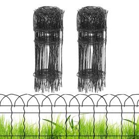 Proworx Mti311420 2 Rolls Black Garden Fence Border 14 In X 40 Ft Metal Folding Wire Rol