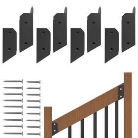 Prriszo 313026027099 8 Pcs 2x4 Stainless Steel Deck Railing Brackets 30 Stair Connector
