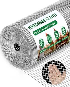 Pterying S-mtm-19s3sr-c3 1/2 Inch X 48 50ft Silver Hardware Cloth - Hot-dip 48in 19 Gauge