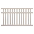 Ptpo-3-5x6 Weatherables Tan Captiva Unassembled Spaced Picket Vinyl Pool Fence Panel