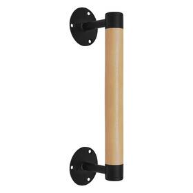 Hr-wd-001-1 Purife 1ft Wood Handrail For Indoor Stairs Staircase With S Black Sturdy