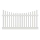 Pwpi-3r5.5sc5x6 Weatherables White Water Resistant Hampshire Vinyl Picket Fence Panel Kit