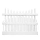 Pwpi-3raltnrsc-4x6 Weatherables White Salem Water Resistant Vinyl Picket Fence Panel Kit