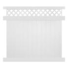 Pwpr-lat-6x6 Weatherables White Ashton Water Resistant Vinyl Privacy Fence Panel Kit
